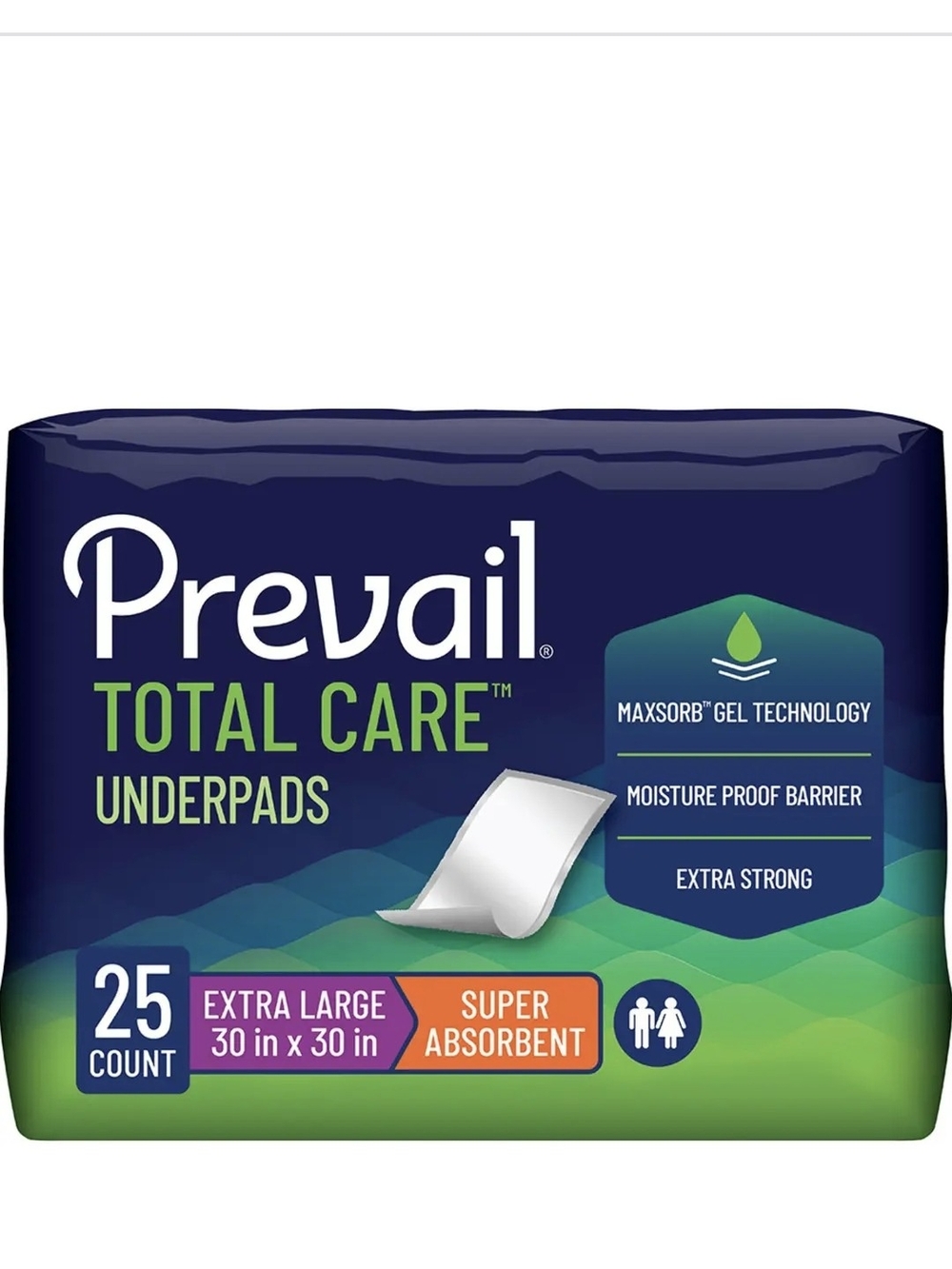 Total‎ Care Extra Large Underpads - Navy/Green